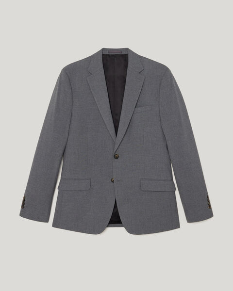 Brushed Marle Tailored Jacket, Mid Grey, hi-res